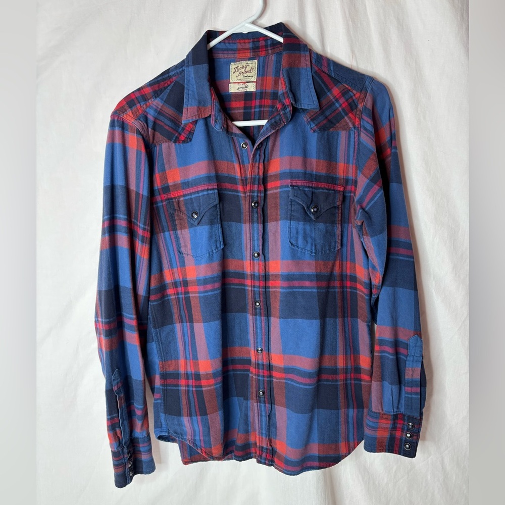 Lucky Brand women’s flannel snap shirt sizeS western style